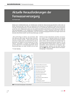 Aktuelle Herausforderungen der Fernwasserversorgung