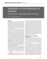 Rehabilitation von Druckrohrleitungen mit Schläuchen