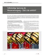 Vollständige Sperrung der Wasserversorgung – Gibt‘s die wirklich?