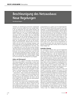 Beschleunigung des Netzausbaus: Neue Regelungen