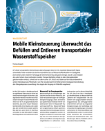 Mobile Kleinsteuerung überwacht das Befüllen und Entleeren transportabler Wasserstoffspeicher