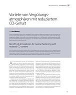 Vorteile von Vergütungsatmosphären mit reduziertem CO-Gehalt