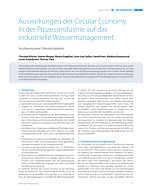 Auswirkungen der Circular Economy in der Prozessindustrie auf das industrielle Wassermanagement