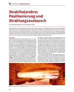 Strahlheizrohre: Positionierung und Strahlungsaustausch