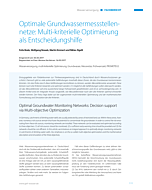 Optimale Grundwassermessstellennetze: Multi-kriterielle Optimierung als Entscheidungshilfe
