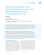 Kleinere Druckbehälter durch Berücksichtigung des transienten Wärmeübergangs bei der Druckstoßberechnung?