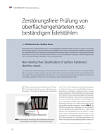 Zerstörungsfreie Prüfung von oberflächengehärteten rost-beständigen Edelstählen