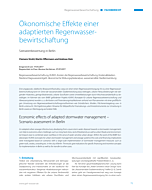 Ökonomische Effekte einer adaptierten Regenwasserbewirtschaftung