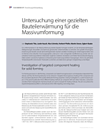 Untersuchung einer gezielten Bauteilerwärmung für die Massivumformung