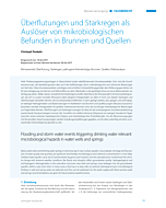 Überflutungen und Starkregen als Auslöser von mikrobiologischen Befunden in Brunnen und Quellen