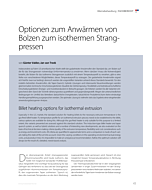 Optionen zum Anwärmen von Bolzen zum isothermen Strangpressen