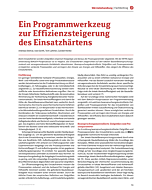 Ein Programmwerkzeug zur Effizienzsteigerung des Einsatzhärtens