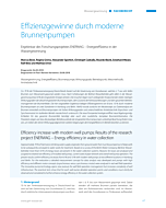 Effizienzgewinne durch moderne Brunnenpumpen