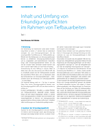 Inhalt und Umfang von Erkundigungspflichten im Rahmen von Tiefbauarbeiten