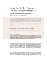 Stahlrohre für den Transport von gasförmigem Wasserstoff