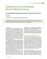 Stahlrohre für die untertägige Wasserstoffspeicherung