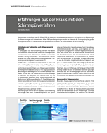 Erfahrungen aus der Praxis mit dem Schirmspülverfahren