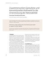 Zusammenwirken Gasturbine und konventionelles Kraftwerk für die Unterstützung der Netzstabilität