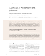 Auch grüner Wasserstoff kann pulsieren