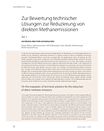 Zur Bewertung technischer Lösungen zur Reduzierung von direkten Methanemissionen