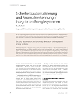 Sicherheitsautomatisierung und Anomalieerkennung in integrierten Energiesystemen