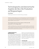 Technologische und ökonomische Aspekte der Bio-LNG-Produktion auf Biogasanlagen