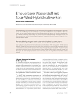 Erneuerbarer Wasserstoff mit Solar-Wind-Hybridkraftwerken