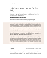 Netzberechnung in der Praxis – Teil 2