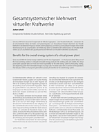 Gesamtsystemischer Mehrwert virtueller Kraftwerke