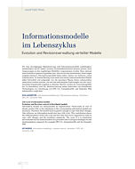 Informationsmodelle im Lebenszyklus