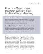Einsatz von 3D-gedruckten Induktoren aus Kupfer in der induktiven Wärmebehandlung