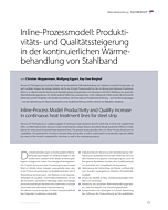 Inline-Prozessmodell: Produktivitäts- und Qualitätssteigerung in der kontinuierlichen Wärmebehandlung von Stahlband