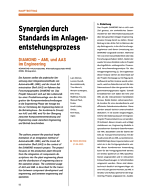 Synergien durch Standards im Anlagenentstehungsprozess