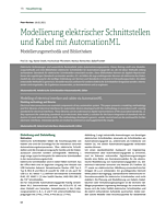 Modellierung elektrischer Schnittstellen und Kabel mit AutomationML