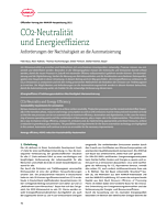 CO2-Neutralität und Energieeffizienz