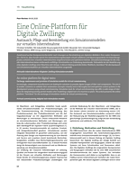 Eine Online-Plattform für Digitale Zwillinge