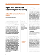Digital Twins for increased Sustainability in Manufacturing