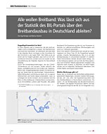 Alle wollen Breitband: Was lässt sich aus der Statistik des BIL-Portals über den Breitbandausbau in Deutschland ableiten?