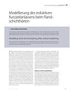 Modellierung des induktiven Kurzzeitanlassens beim Randschichthärten