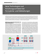 Neue Technologien und Forschungsvorhaben bei Fernwärme- und Kälteleitungen