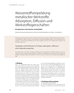 Wasserstoffversprödung metallischer Werkstoffe: Adsorption, Diffusion und Werkstoffeigenschaften