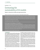 Estimating the sustainability of AI models