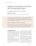 Digitale Transformation im Bereich der Versorgungsleitungen