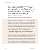 Kombiniertes PtX/BtX-Verfahren zur Herstellung von Dimethylether aus nachwachsenden Rohstoffen und erneuerbarer Energie