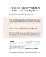 Effiziente Engpassbewirtschaftung innerhalb von Gasmarktgebieten