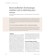 Brennstoffzellen-Technologie etabliert sich in Wohnhäusern