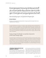 Energiespeicherung & Wasserstoff als essenzielle Bausteine der künftigen Energieversorgungslandschaft
