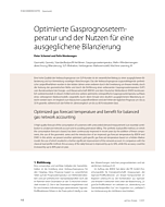 Optimierte Gasprognosetemperatur und der Nutzen für eine ausgeglichene Bilanzierung