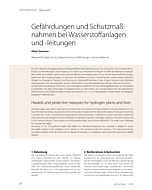 Gefährdungen und Schutzmaßnahmen bei Wasserstoffanlagen und -leitungen