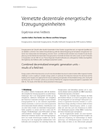 Vernetzte dezentrale energetische Erzeugungseinheiten